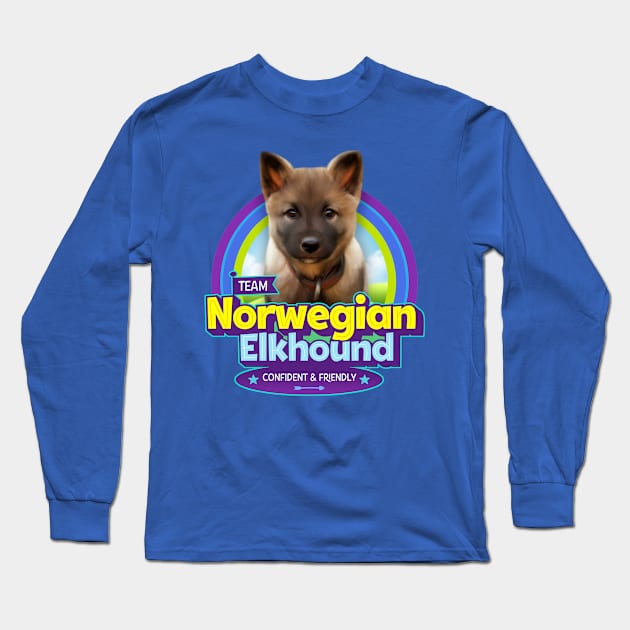 Norwegian Elkhound Long Sleeve T-Shirt by Puppy & cute